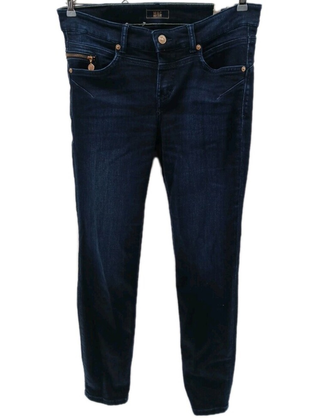 Mac Rich Jeans Women's 36  Blue Denim Rich Slim Stretch Casual Zip Pocket 32x30